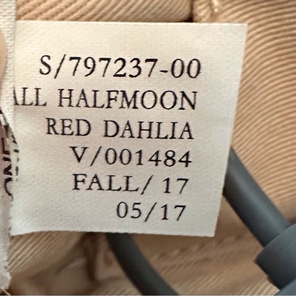 Banana Republic Half Moon Dahlia Clutch w/ Battery Charger. Red. NWOT - Picture 11 of 11